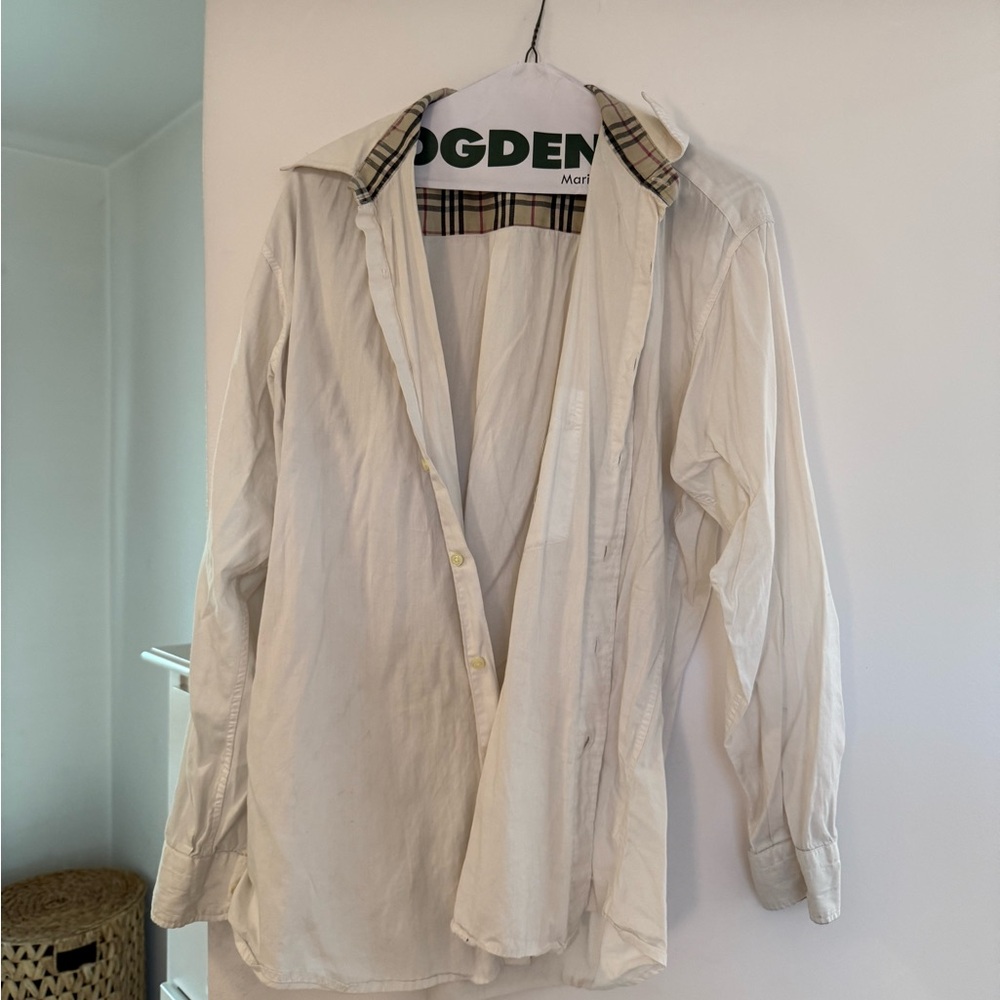 Burberry button down shirt